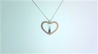 Necklace Donna Oro Woman CUORE INIZIALE in Gold Diamante DFPF1301I.001